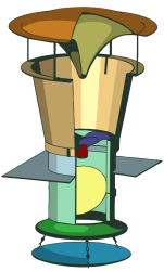 Вытяжная шахта ШВ-15.0 с рассекателем